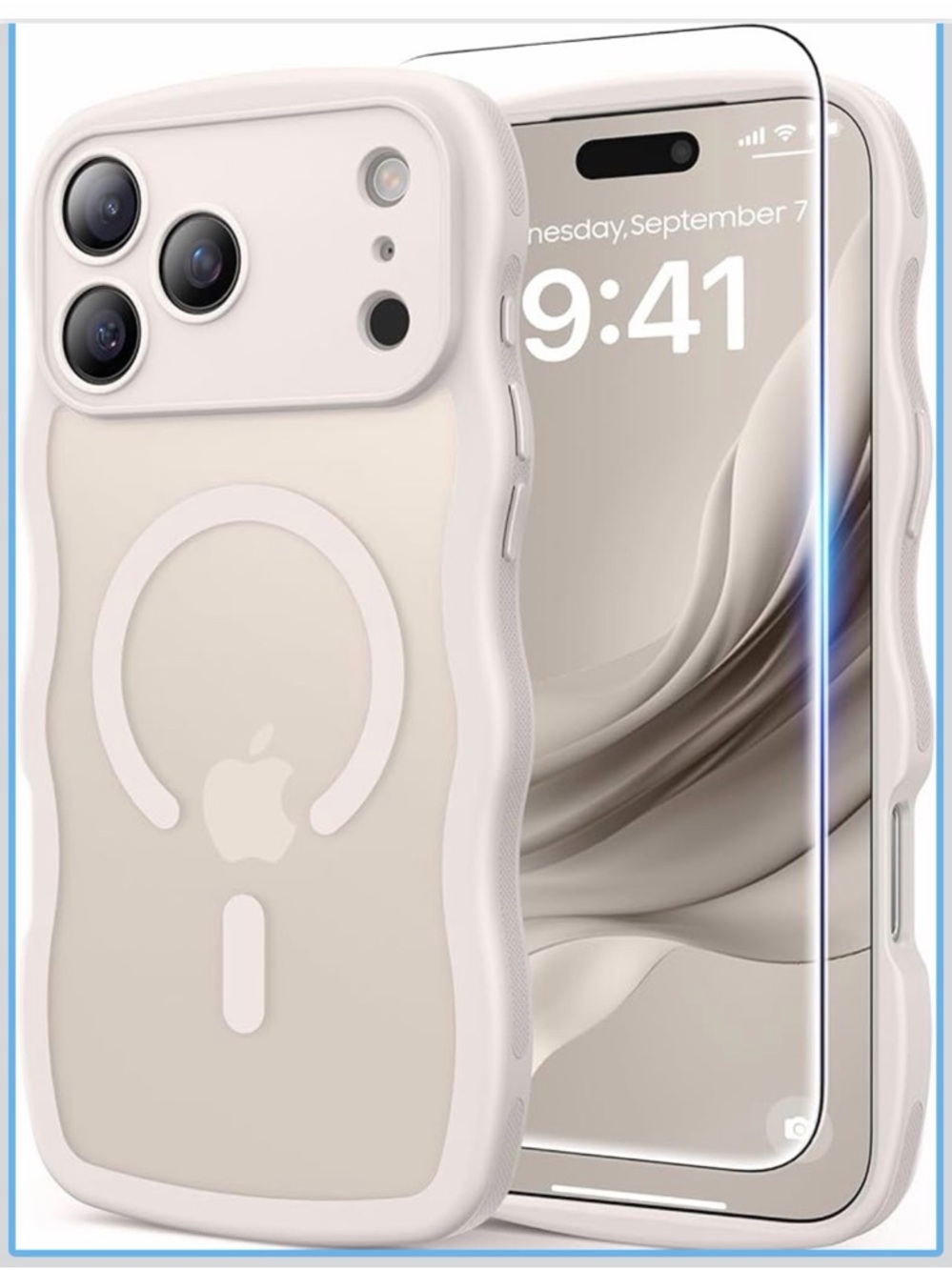 Luxeon iPhone 17 Pro Case-Stone White-MagSafe-Camera Protection-Screen Protector